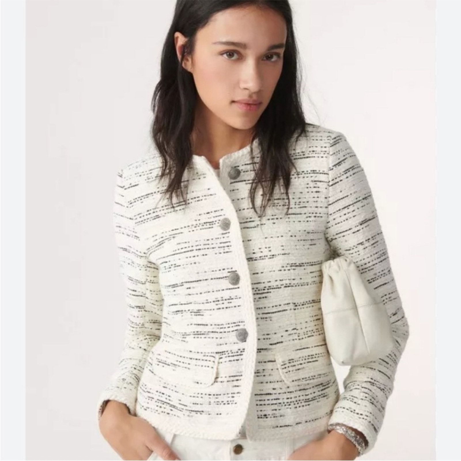 Ba&Sh Roza Woven Cotton Lady Jacket Sz L